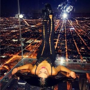 Meshki Boutique Black High Waist Suede Lace Up Pants Size Small